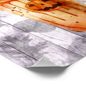 Halloween Coffee Drink Aquarelltrio Poster (Ecke)