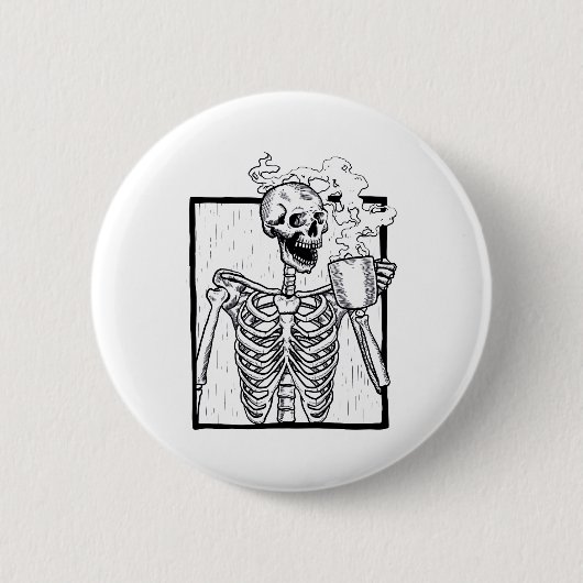 halloween coffee drink skelett button (Vorderseite)