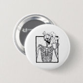 halloween coffee drink skelett button (Vorne & Hinten)