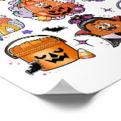Halloween Coffee Funny Halloween Saison Spooky Poster (Ecke)