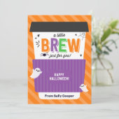 Halloween Coffee-Geschenkkarte des Herbsternikers Einladung (Stehend Vorderseite)