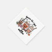 Halloween Coffee Lover - Beängstigend, bis ich Kaf Serviette (Ecke)