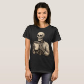 Halloween Coffee Lover T - Shirt - Spooky Skeletts (Vorne ganz)