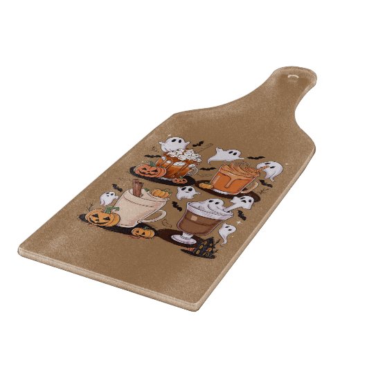 Halloween Coffee Niedlich Fall Ice Coffee Lover Ge Schneidebrett (Ecke)