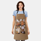 Halloween Coffee Niedlich Fall Ice Coffee Lover Ge Schürze (Getragen)