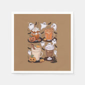 Halloween Coffee Niedlich Fall Ice Coffee Lover Ge Serviette (Vorderseite)