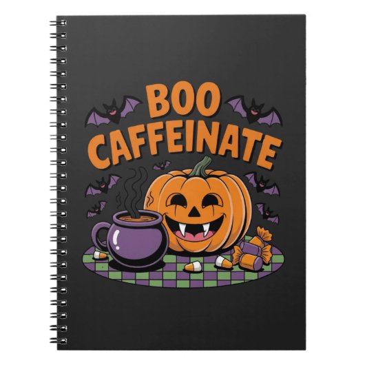 Halloween Coffee Vibes Notebook Notizblock (Vorderseite)