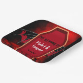Halloween Coffin Bat Wings Black Red Wedding Pappteller (Gewinkelt)