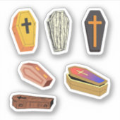 Halloween Coffin Stickers Aufkleber (Vorderseite)