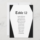 Halloween Coffin Wedding Chart DIY Card Einladung (Vorderseite)