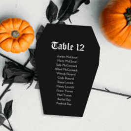 Halloween Coffin Wedding Chart DIY Card Einladung