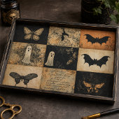 Halloween Collage Ghost & Pumpkin Decoupage Seidenpapier