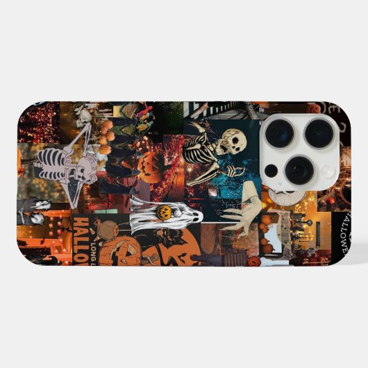 Halloween Collage iPhone Hülle (Rückseite (Horizontal))