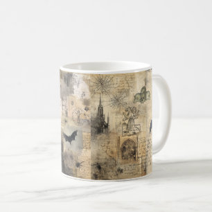 Halloween-Collage Kaffeetasse