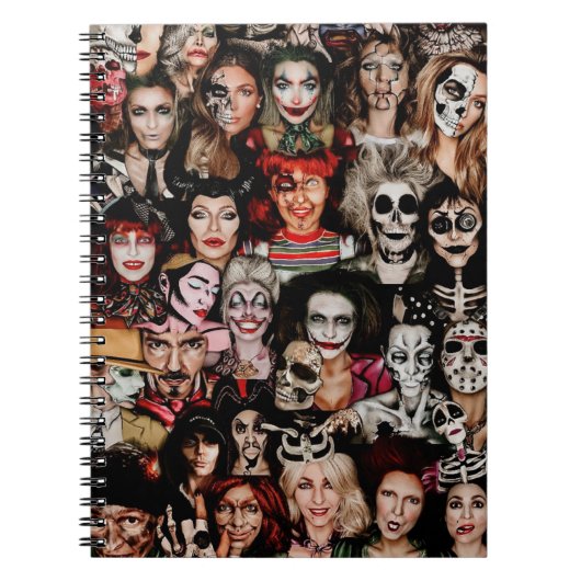 Halloween Collage Notebook Notizblock (Vorderseite)