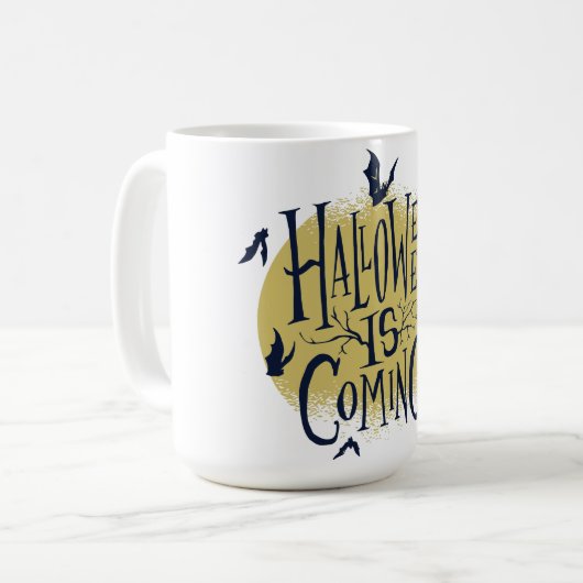 Halloween Collection - Halloween kommt Kaffeetasse (Vorderseite Links)
