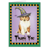 Halloween Collie Danke-Karte (Vorne)
