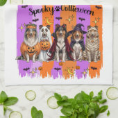 Halloween Collies Geschirrtuch (Gefaltet)