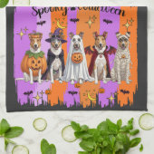 Halloween Collies Geschirrtuch (Gefaltet)