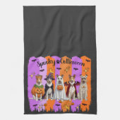 Halloween Collies Geschirrtuch (Vertikal)