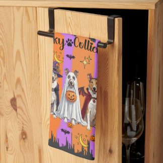 Halloween Collies Geschirrtuch