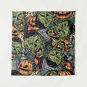 Halloween colorful elements seamless pattern with wandteppich (Vorderseite)