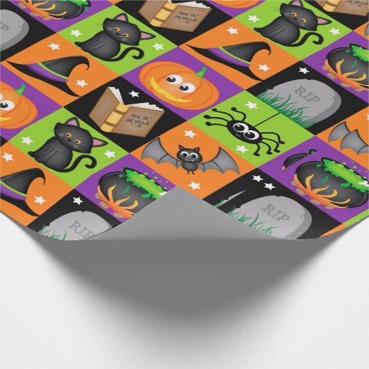 Halloween Colors Geschenkpapier (Ecke)