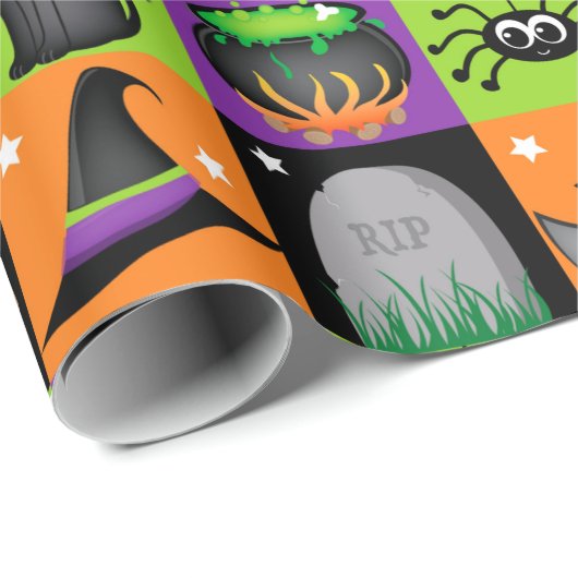 Halloween Colors Geschenkpapier (Rolleneckpunkt)