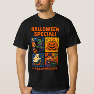 Halloween Comic Vintag Unisex Weibchen T-Shirt