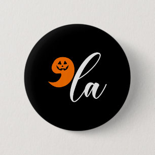 Halloween Comma La Funny Pumpkin Kamala Harris Pre Button