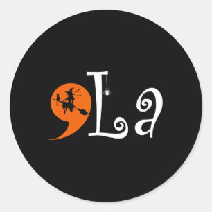 Halloween Comma La Kamala Harris Präsident Runder Aufkleber