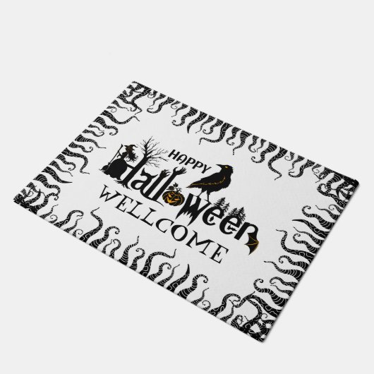 Halloween Concept Design mit scharfen Wirbel Fußmatte (Schrägansicht)