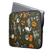 Halloween Concept Illustration mit Zeichen und Sym Laptopschutzhülle (Vorderseite Links)