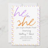 Halloween Confetti Gender Reveitation Einladung (Vorderseite)