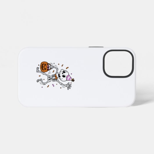 Halloween Confetti Skeleton iPhone Hülle (Rückseite (Horizontal))