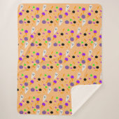 Halloween Confetti Sprinkles Ghost Eiscreme Neon Sherpadecke (Vorderseite)