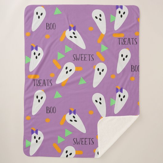 Halloween Confetti Sprinkles Ghost-Leckereien Sherpadecke (Vorderseite)