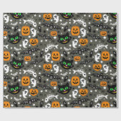 Halloween Confetti-Wrapping-Papier Geschenkpapier (Flach)