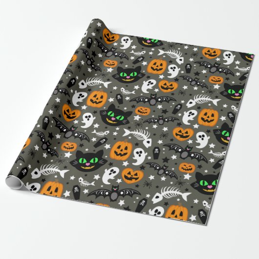 Halloween Confetti-Wrapping-Papier Geschenkpapier (Ungerollt)