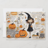 Halloween-Cookie Einladung (Vorderseite)