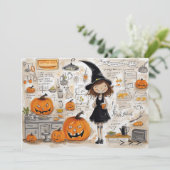 Halloween-Cookie Einladung (Stehend Vorderseite)