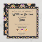 Halloween Cookie Geburtstagsfeier Einladung (Vorne/Hinten)