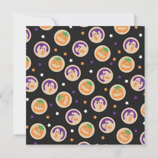 Halloween Cookie Geburtstagsfeier Einladung (Rückseite)