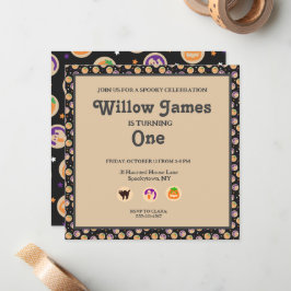 Halloween Cookie Geburtstagsfeier Einladung