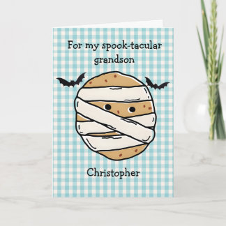 Halloween Cookie Mummy Maze Grandson Karte