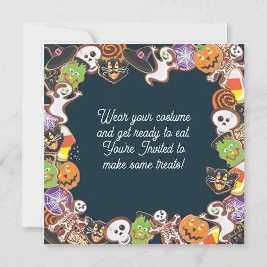 Halloween Cookie-Party Einladung (Rückseite)