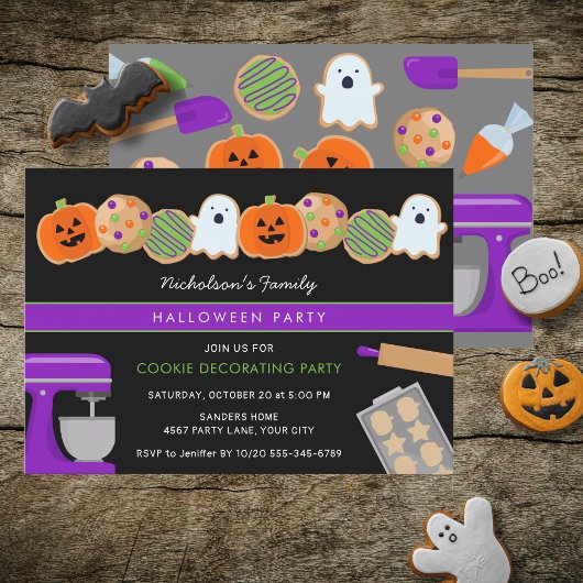 HALLOWEEN COOKIE-PARTY EINLADUNG