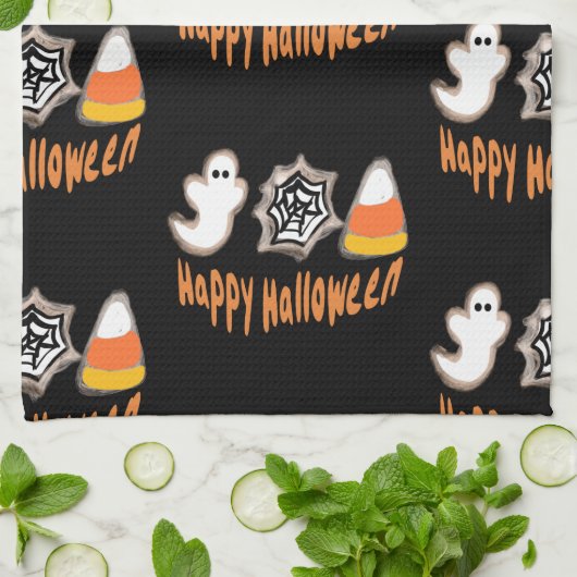 Halloween Cookies Baker Baking Candy Geschirrtuch (Gefaltet)