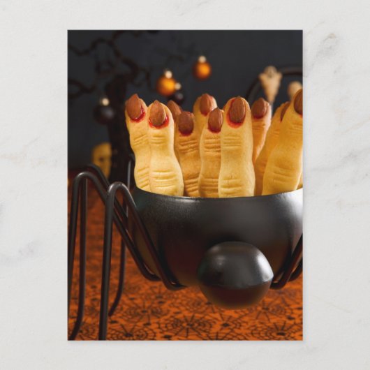 Halloween Cookies - Hexenfingers Postkarte (Vorderseite)