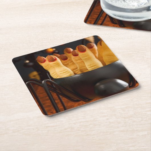 Halloween Cookies - Hexenfingers Rechteckiger Pappuntersetzer (angewinkelt)